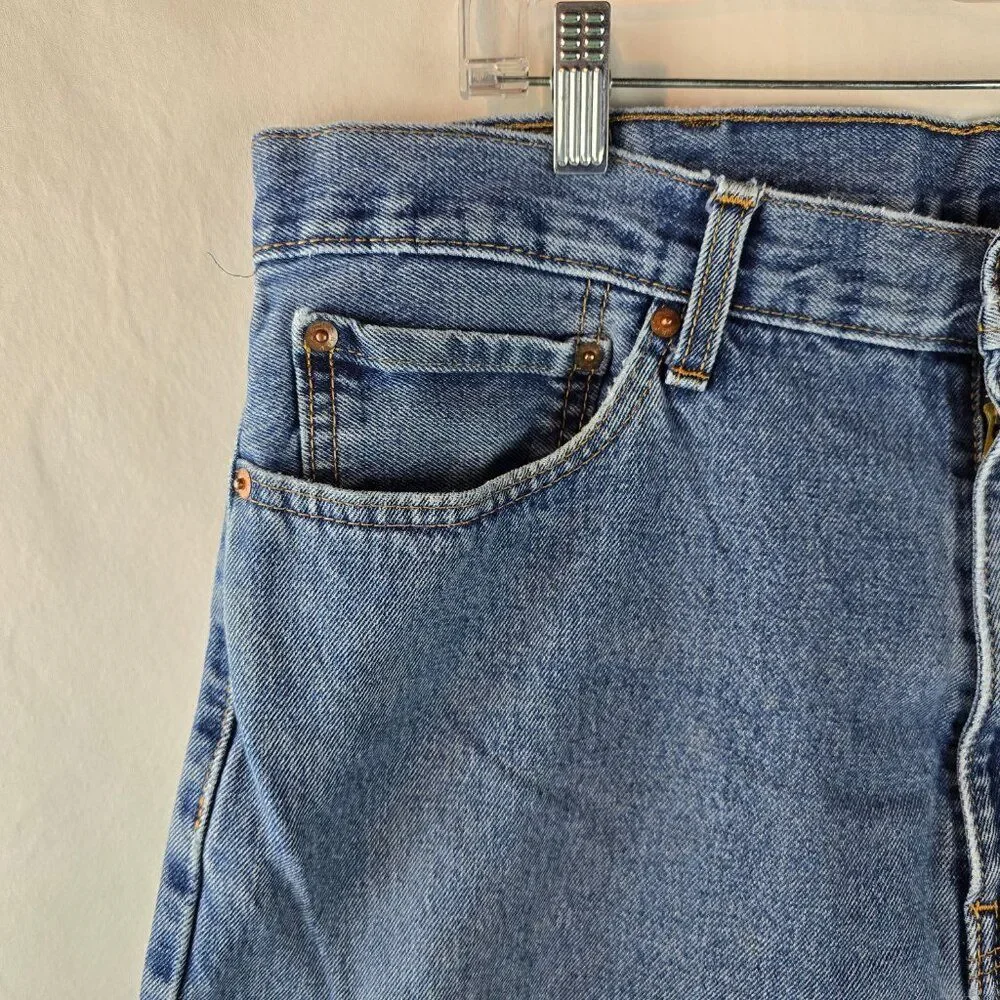 Levis 505 Jeans 38x30 Blue Denim Regular Fit Straight Leg 100% Cotton Normcore A